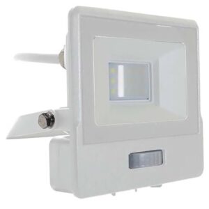 Reflector LED SMD 10W 6400K IP65 cu senzor miscare - alb V-TAC SKU-20294