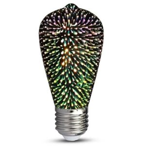 Bec LED ST64 E27 3W cu filament 3000K alb cald model 3D V-TAC SKU-212705