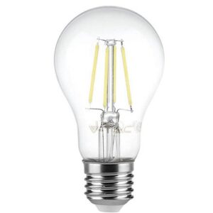 Bec E27 A60 cu filament LED 6W 4000K alb neutru V-TAC SKU-214303