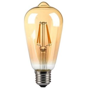Bec LED ST64 E27 8W cu filament 2200K alb cald model Edison V-TAC SKU-214421