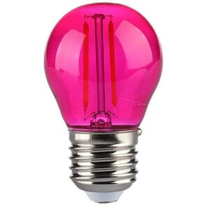 Bec LED G45 E27 2W cu filament lumina roz V-TAC SKU-217410