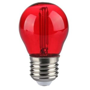 Bec LED G45 E27 2W cu filament lumina rosie V-TAC SKU-217413