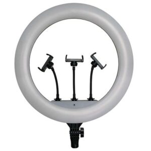 Selfie ring light 55W cu trepied si suport 3 telefoane V-TAC SKU-23047