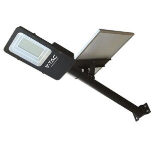 Lampa solara stradala hybrida incarcare SOLARA / RETEA 50W 6500K V-TAC SKU-23579, baterie 50000mAh