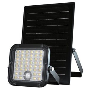 Reflector cu incarcare solara 10W 1500LM 4000+6400K - negru V-TAC SKU-23756