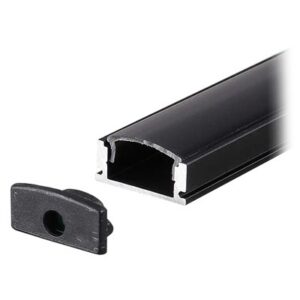 Profil aluminiu pentru banda LED 2M 17.4MM x 7MM negru V-TAC SKU-2873