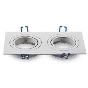 Corp spot 2XGU10 patrat alb V-TAC SKU-3607
