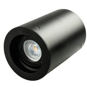 Corp iluminat montaj perete soclu GU10 rotund negru V-TAC SKU-3628