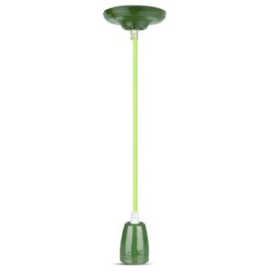 Pendul tavan portelan soclu E27 - verde V-TAC SKU-3805