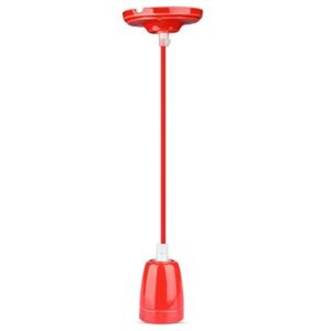 Pendul tavan portelan soclu E27 - rosu V-TAC SKU-3807