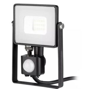 Reflector LED SMD 10W 4000K IP65 cu senzor miscare - negru V-TAC SKU-437