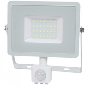 Reflector LED SMD 30W 6400K IP44 cu senzor miscare - alb V-TAC SKU-459