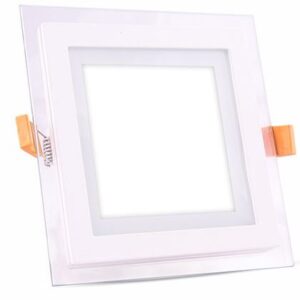 Corp iluminat LED patrat incorporabil 18W 4000K alb neutru, sticla V-TAC SKU-6280