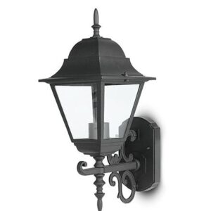 Corp iluminat montaj perete E27 IP44 - negru mat V-TAC SKU-7521