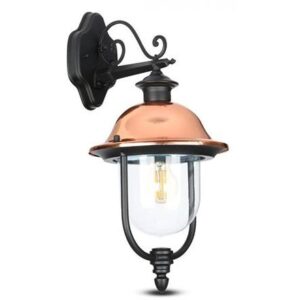Lampa de gradina montaj perete soclu E27 - negru V-TAC SKU-7531