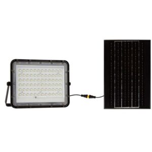Reflector cu incarcare solara 15W 1200LM 4000K - negru V-TAC SKU-7826
