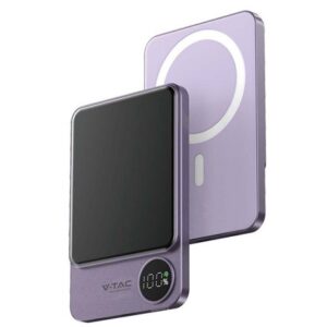 Power bank ultra slim 5000MAH wireless fast charging V-TAC SKU-7851