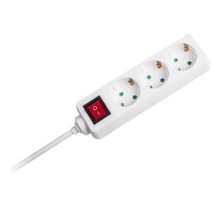 Prelungitor 3 cai cu intrerupator 1.5M( 3G1.5MM2) alb V-TAC SKU-8762