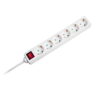 Prelungitor 6 cai cu intrerupator 1.5M( 3G1.5MM2) alb V-TAC SKU-8768