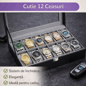 Cutie depozitare pentru 12 ceasuri