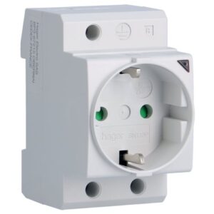Priza Schuko cu Led, 16A montaj sina DIN, 2.5M Hager SN116