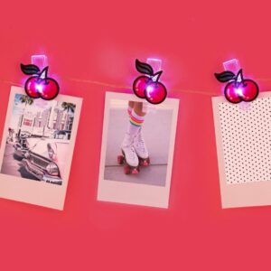 Șnururi Luminoase cu Cleme pentru Fotografii - Cireșe