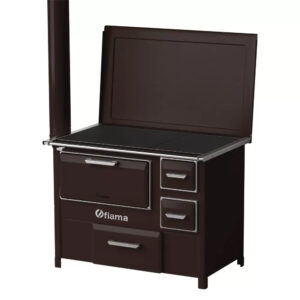 Soba de gatit si incalzit FIAMA SD 9 SL S 7 Kw cu cuptor de gatit si plita culoare maro evacuare partea stanga