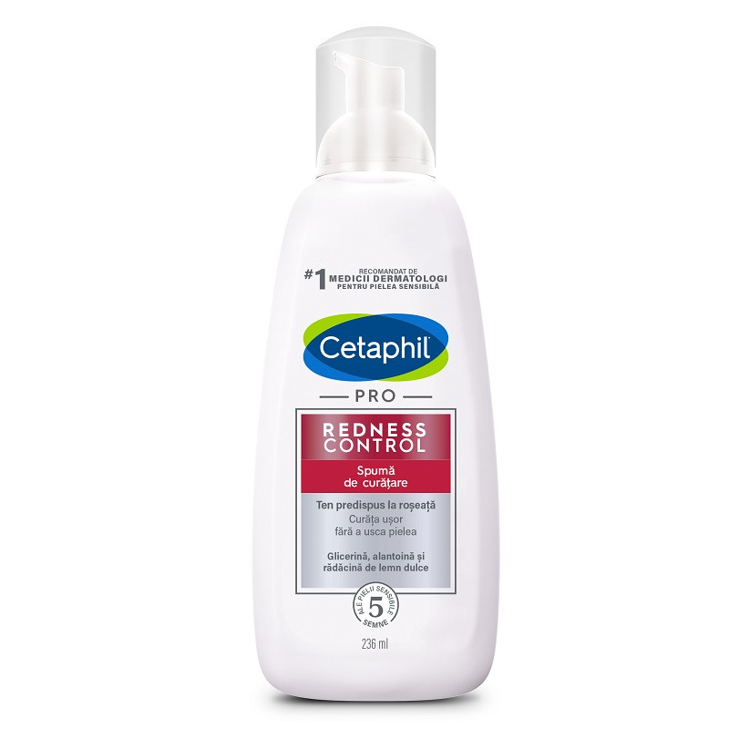 Spuma de curatare Cetaphil PRO Redness Control (Gramaj: 236 ml, Concentratie: Spuma de curatare)