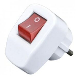 Stecher Schuko Starke ST01403, 16A 2P+E cu intrerupator alb