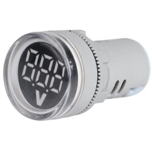 Voltmetru digital cu LED si afisaj luminos Indicator de tensiune AC 60-500V, ALB SINOTIMER ST16V-01