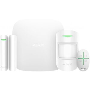 Kit alarma AJAX STARTERKIT(WHT), wireless, LAN + 2G, alb