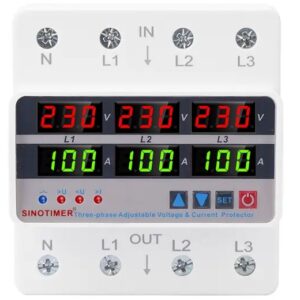 Releu trifazic cu functionare independenta pe faze, SINOTIMER, protectie digitala tensiune 220V, reglabil 1 100A STVP935A-D-100A