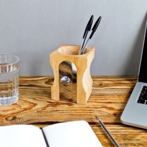 Suport din Lemn pentru Creioane Ascuțitoare