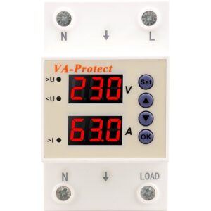 Releu protectie, SINOTIMER, supratensiune/subtensiune, reglabil intre 1-63A, SVP726-63A