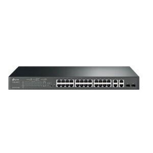 Switch TP-Link T1500-28PCT, 24 x Ports 10/100Mbps, 4 x Ports Gigabit, 2 x Ports SFP, Rackmount, Layer 2 Management