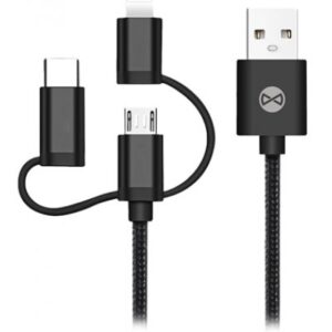 Cablu 3IN1 USB-LIGHTNING-UCB-C-MICRO USB 1M 1.5A - negru Forever T_01626