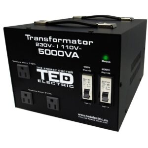 Transformator cu carcasa TED000255, 5000VA/4000W, de la 230-220V la 110-115V