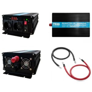 Invertor auto TED Olanda de la 12V la 230V 1000W unda sinusoidala pura TED000378