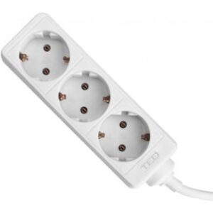 Prelungitor 1.5 metri cu 3 Schuko, Cablu 3x 1.5mm, Culoare Alb, Putere 3680W 16A, TED Electric TED000552