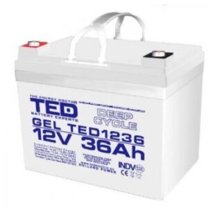 Acumulator pentru UPS sau panouri fotovoltaice GEL Deep Cycle M6 TED A0058590 12V 36Ah TED1236
