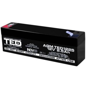 Acumulator AGM VRLA 12V 2.5Ah TED Electric TED003096