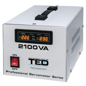 Stabilizator retea TED Electric 2100VA / 1200W cu servomotor TED2100SVC, unda sinusoidala pura