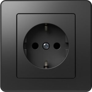 Ekonomik Priza SCHUKO 1P 16A ST IP20 Negru, TEM Modul TEM-VE10NB-B