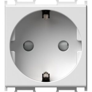 Priza schuko 1P 16A ST IP20 2 module TEM-VM10PW-B, alb