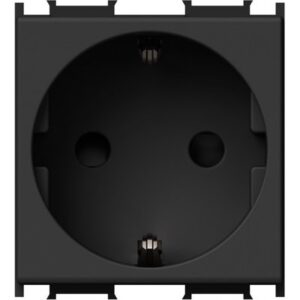 Priza SCHUKO 1P 16A ST IP20 2 module TEM-VM10SB-U, negru