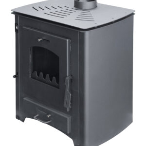 Termosemineu pe lemne brichete si carbune Fornello B Max ER Black 24-26 kW 650x520x800 mm