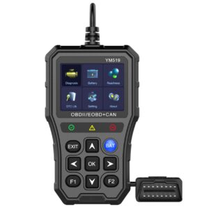 Tester auto de diagnoza OBD2 Techstar YM519, Resetare erori, Test baterie, Scanare coduri eroare motor, Citire parametri live, Ecran color 2.8”, Protectie supratensiune, Multilingv