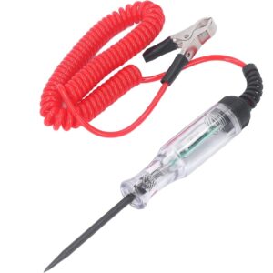 Tester electric auto cu afisaj digital 5–120V DC, sonda metalica, clema crocodil, cablu spiralat, pentru instalatia electrica auto/moto/camioane