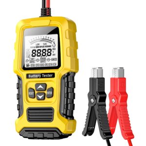Tester Inteligent de Baterii Foxsur FBT-300, 12V/24V, pentru Auto și Motociclete, cu Ecran LCD 2.7", Compatibil cu Baterii VRLA/GEL/AGM/EFB/STD, Galben/Negru
