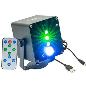 Mini laser 160MW + efect LED RGB 3W Ibiza Light TINYLED-LASRG